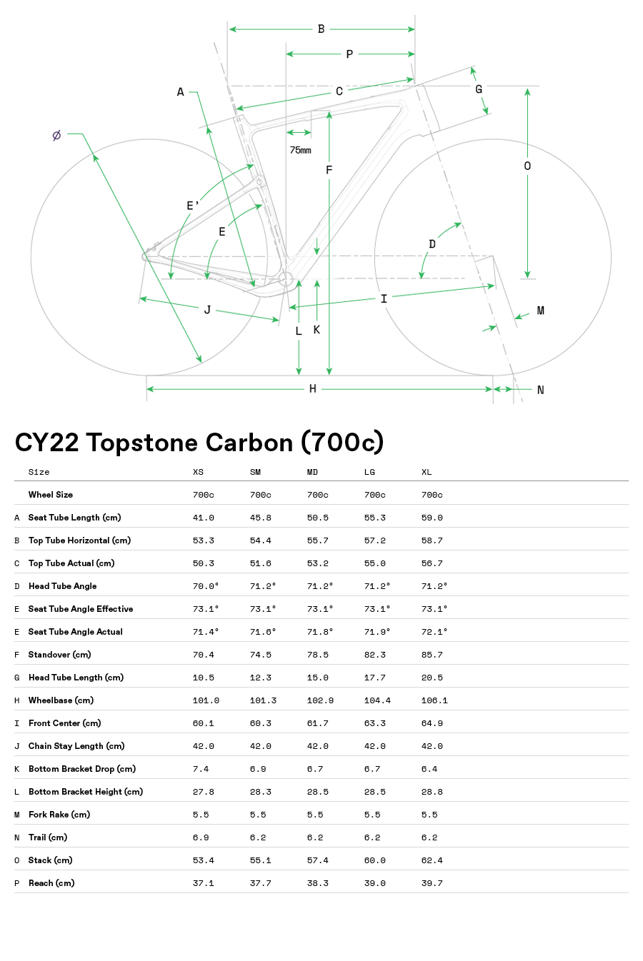Topstone Carbon 3 L - Geometria