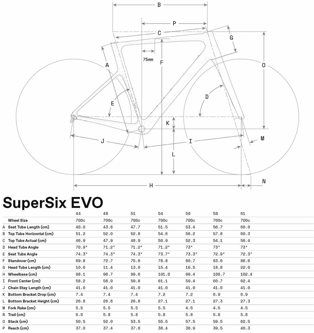 SuperSix EVO 1 - Geometria