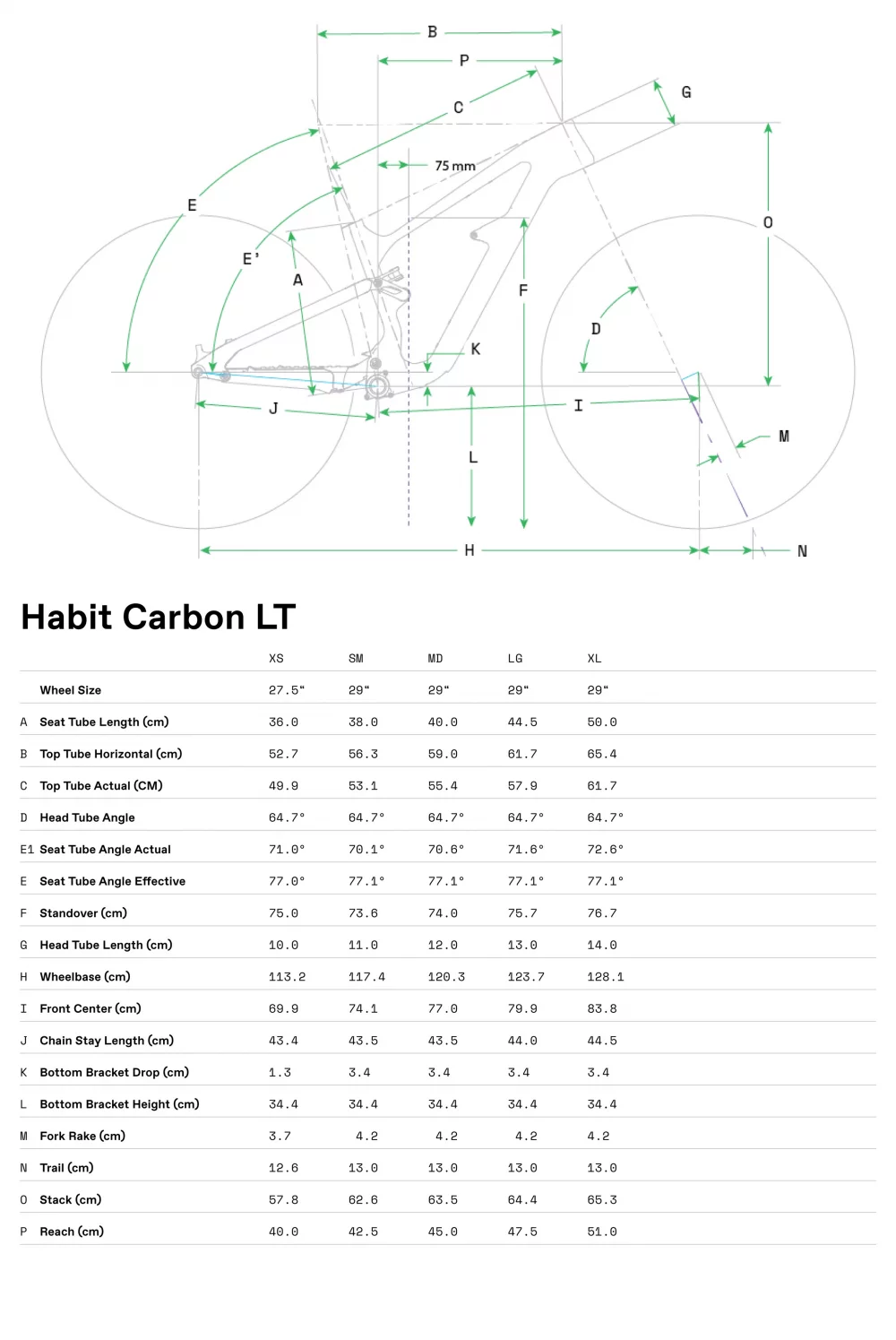 Habit Carbon LT 1 - Geometria