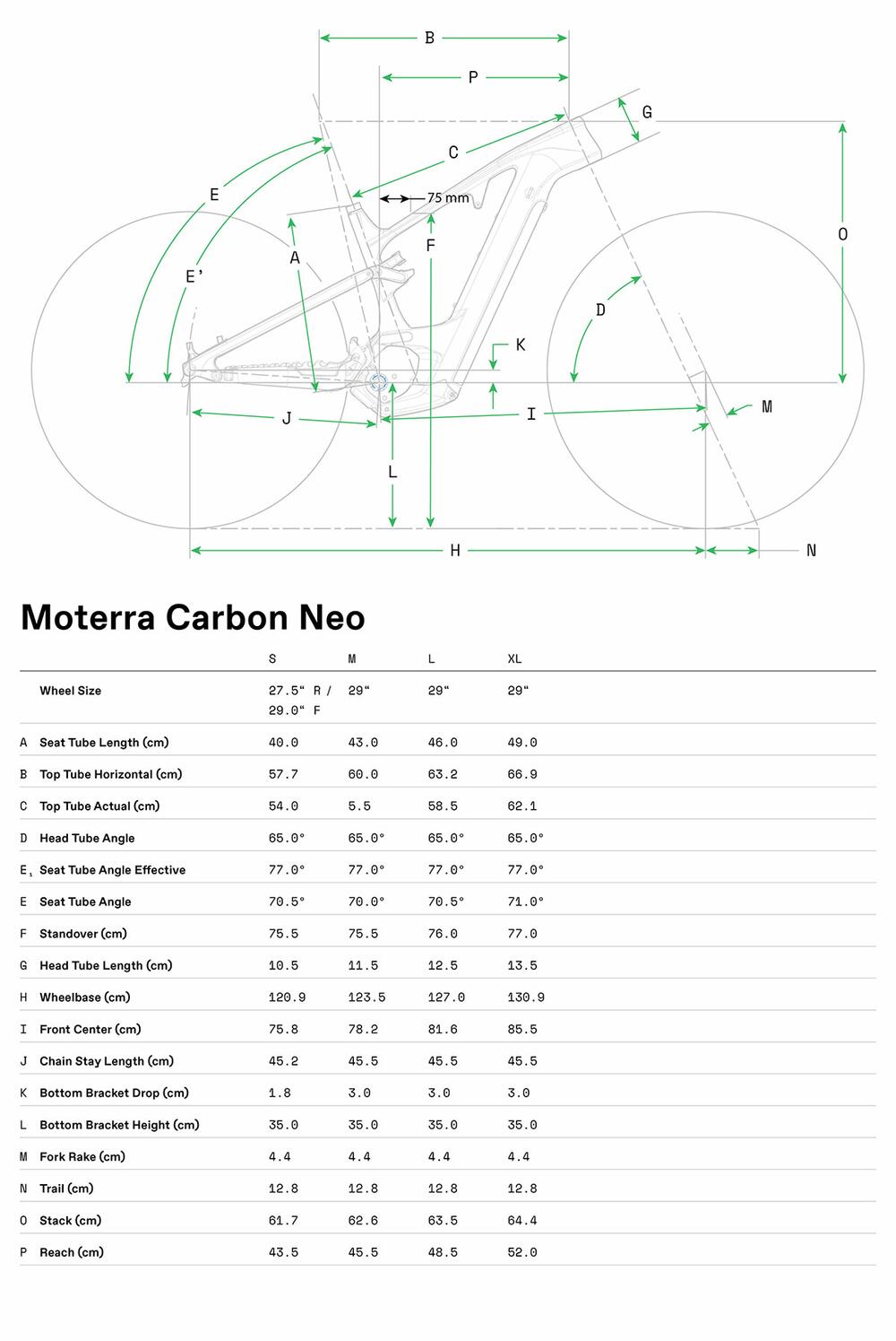 Moterra Carbon LAB71 - Geometria