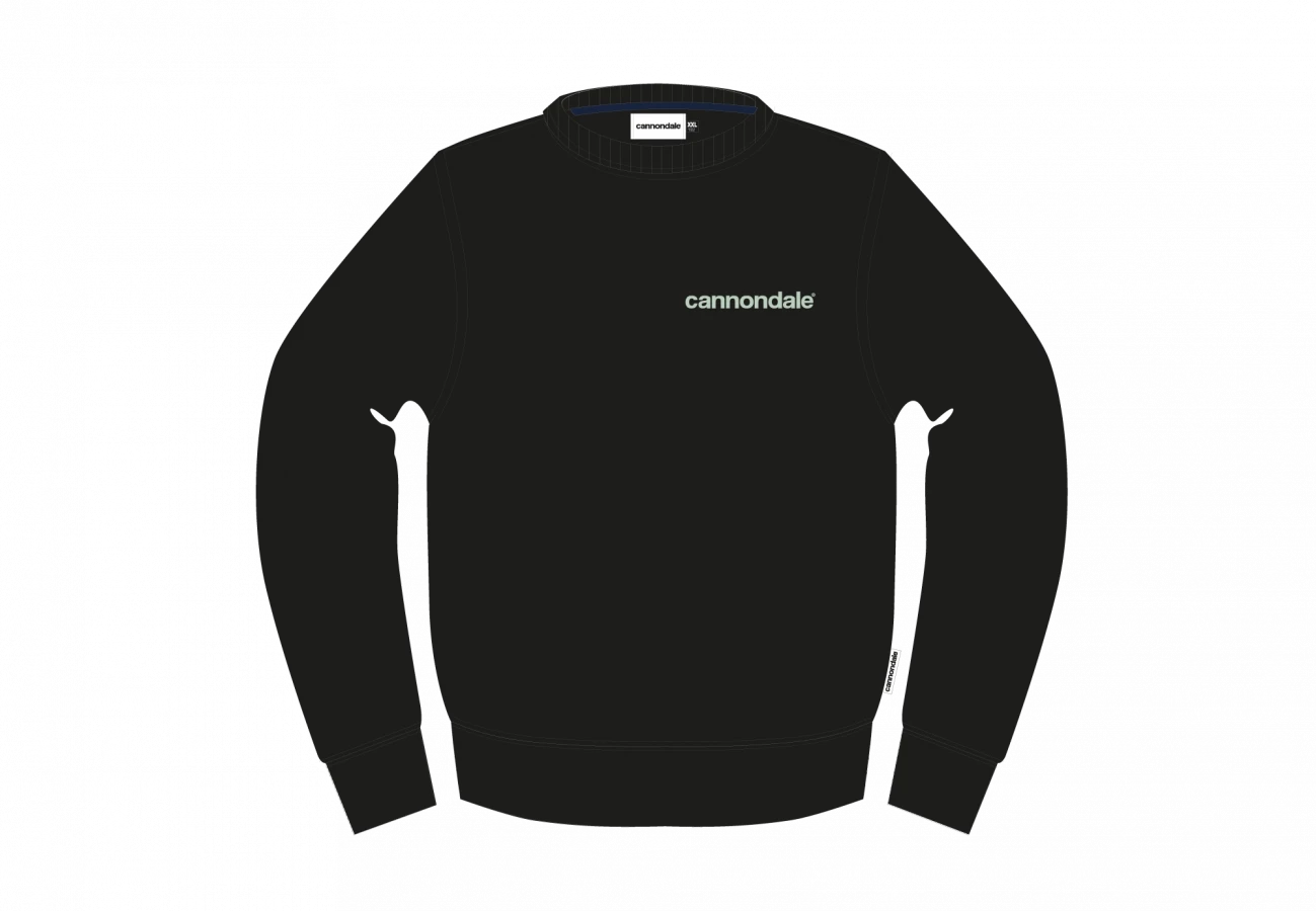 Cannondale Crewneck sweatshirt Logo - Black w Cool Mint