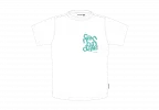 Cannondale T-Shirt Tumble Logo - White w Turquoise