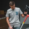Cannondale T-Shirt Tumble Logo - Heather Gray w Sonic Blue
