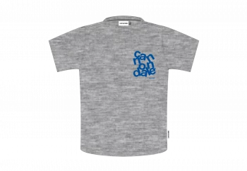 Cannondale T-Shirt Tumble Logo - Heather Gray w Sonic Blue